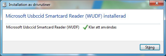 Verifiering av MIFARE slinga på SITHS-kort Detta dokument beskriver hur Omnikey Card Man5321 USB drivrutin samt diagnostikprogram installeras på en dator med Windows 7.