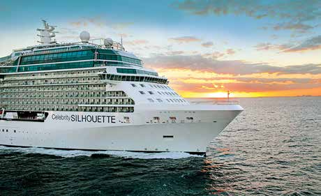 Kryssningsfartyget Celebrity Silhouette Celebritys senaste fartyg är i den trendiga Solsticeklassen.