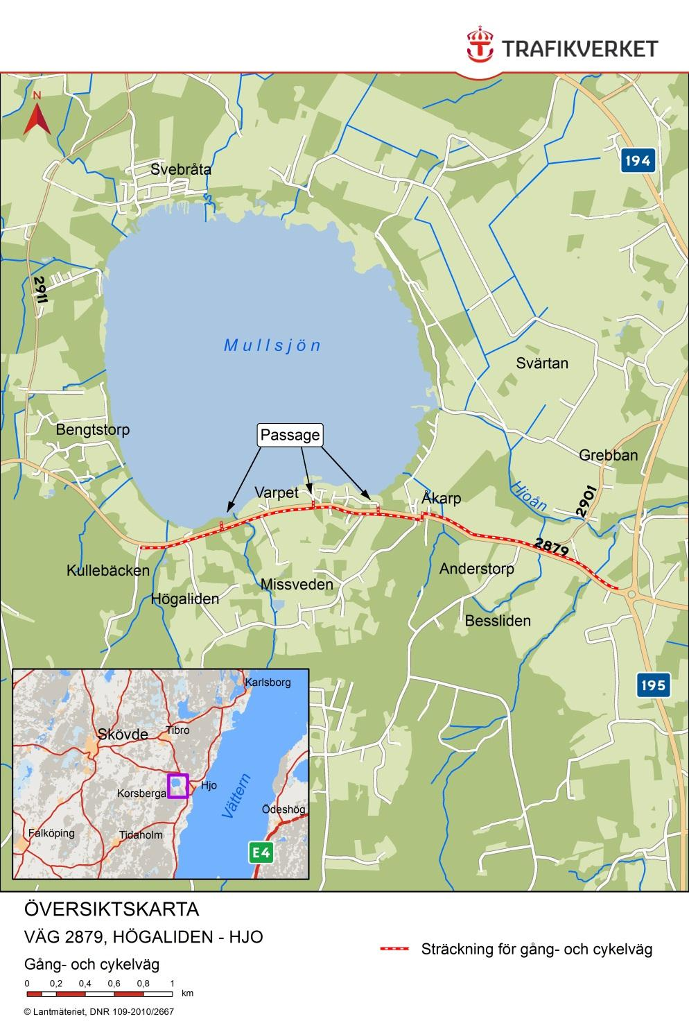 Bakgrund Det finns behov av att kunna cykla trafiksäkert mellan tätorten Hjo och Högalidens friluftsområde.