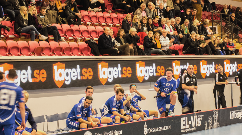 Rörligt budskap på vår ledskärm I Fortnox Arenas A-hall finns en ledskärm som är uppdelad i tre sektioner, 40-20-40 meter.