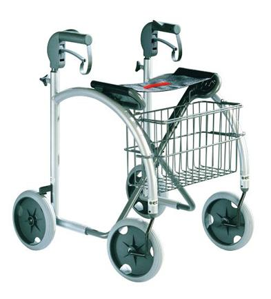 TANGO Etac Rollator för inom- och utomhusbruk. Rollatorn är hopfällbar genom enkla snäpplås. Färger: Blå, röd, silver. Ställbar höjd: 76-98 cm Handbroms: Etac Breaking System.