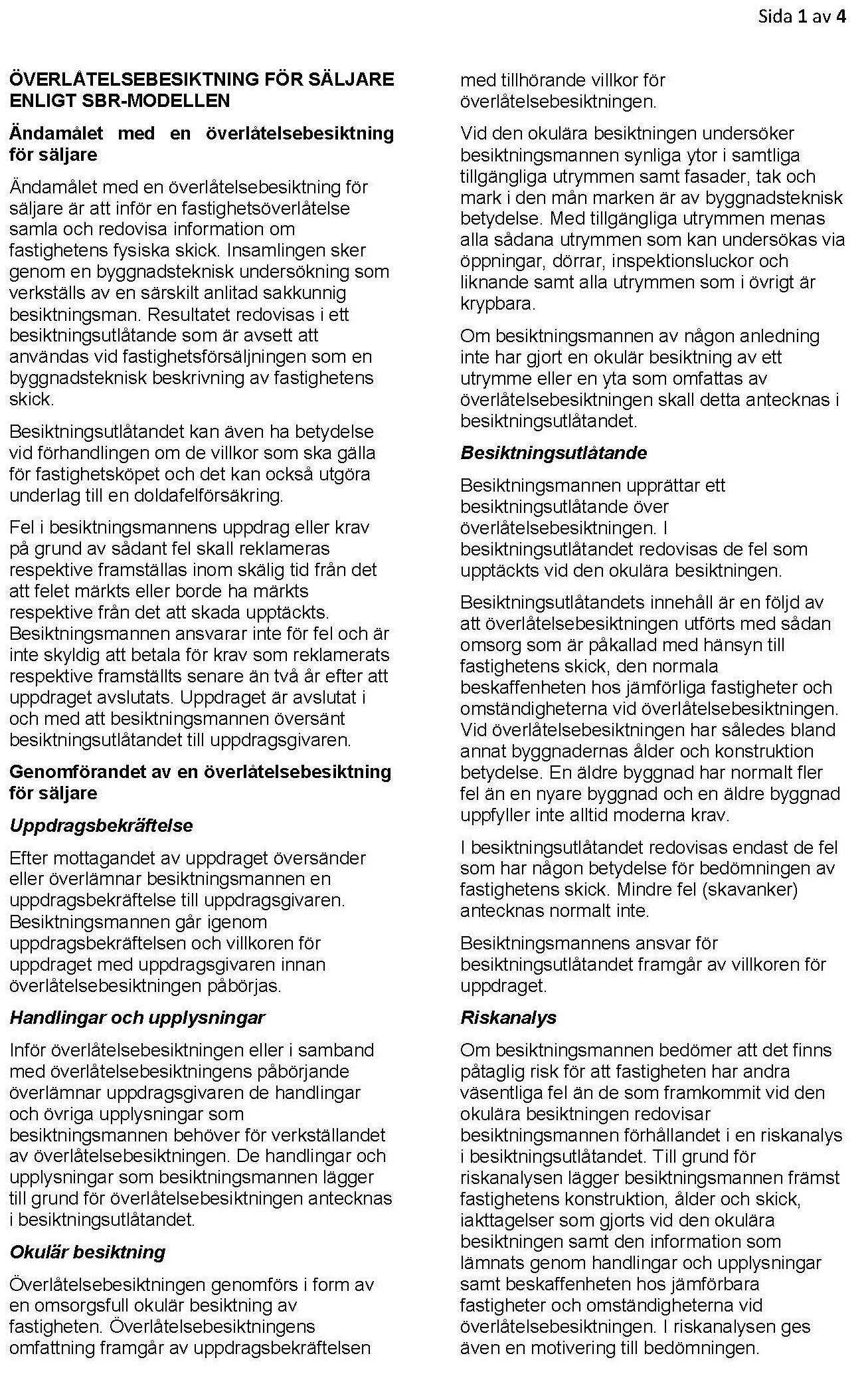 FASTIGHET BILAGA I 2010 SBR