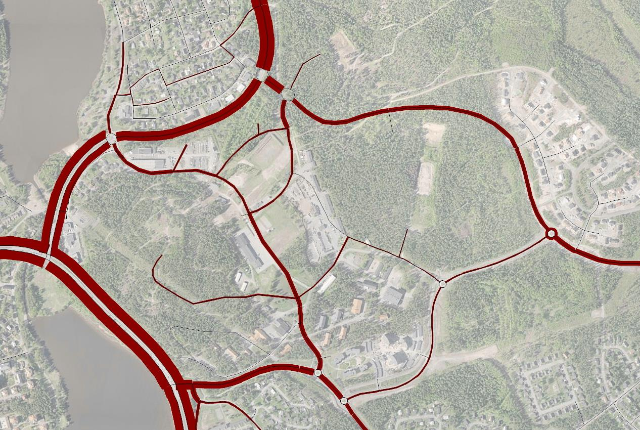 2.3 Trafik Trafikuppgifter som används i beräkningarna kommer från en trafikutredning för området genomförd av Ramböll under 2016 (PM Trafik Kronandalen, 2016).