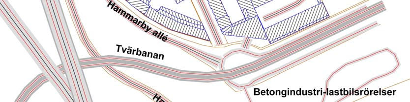 Figur 5.2. Verksamheternas bullerkällor. Källa: ÅF-Ingemansson AB. Kvälls- och nattetid är omfattningen av verksamheterna begränsad men transporter med båt kan förekomma.