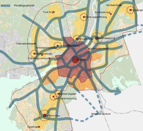 1- En saknad trafikstrategi Med cykelplanen i handen blir det ännu tydligare att Luleå saknar en tydlig trafik-strategi där man sätter in cykeln i sitt sammanhang tillsammans med annan trafik som är