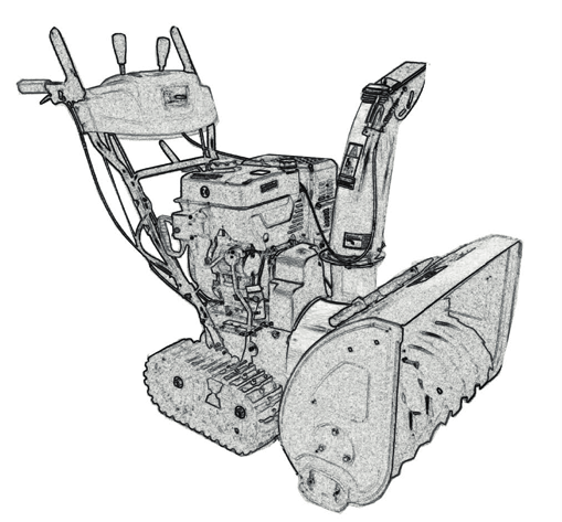 36 35 33 34 (Figur 12) Illustration över kontrollerna för maskinhantering 3 4 1 6 2 5 3 4 7 STG901Q STG1101Q STG1301Q STG8062 1. Snökastarkontroll 2. Gångkontroll 3.