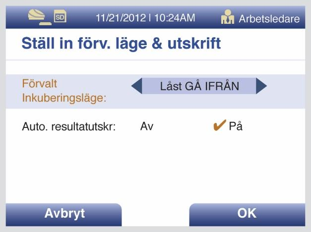 Systeminställningar Logga in som arbetsledare Arbetsledarmenyn ger arbetsledaren åtkomst till extra funktioner och säkerhetsalternativ beroende på arbetsmiljö och placering av Sofia.