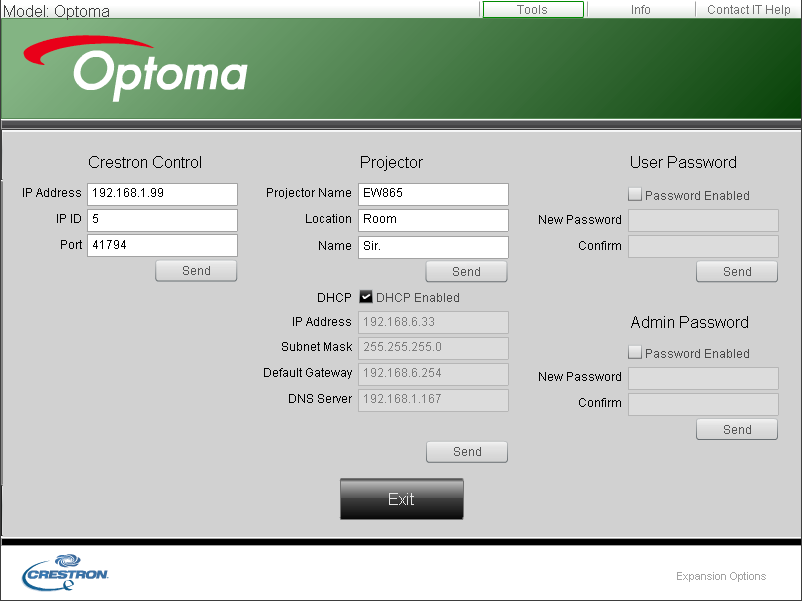 Hur du använder webbläsaren för att kontrollera din projektor 1. Slå på DHCP för att låta DHCP-servern automatikst tilldela en IP-adress eller manuellt ange nätverksinformationen som krävs.