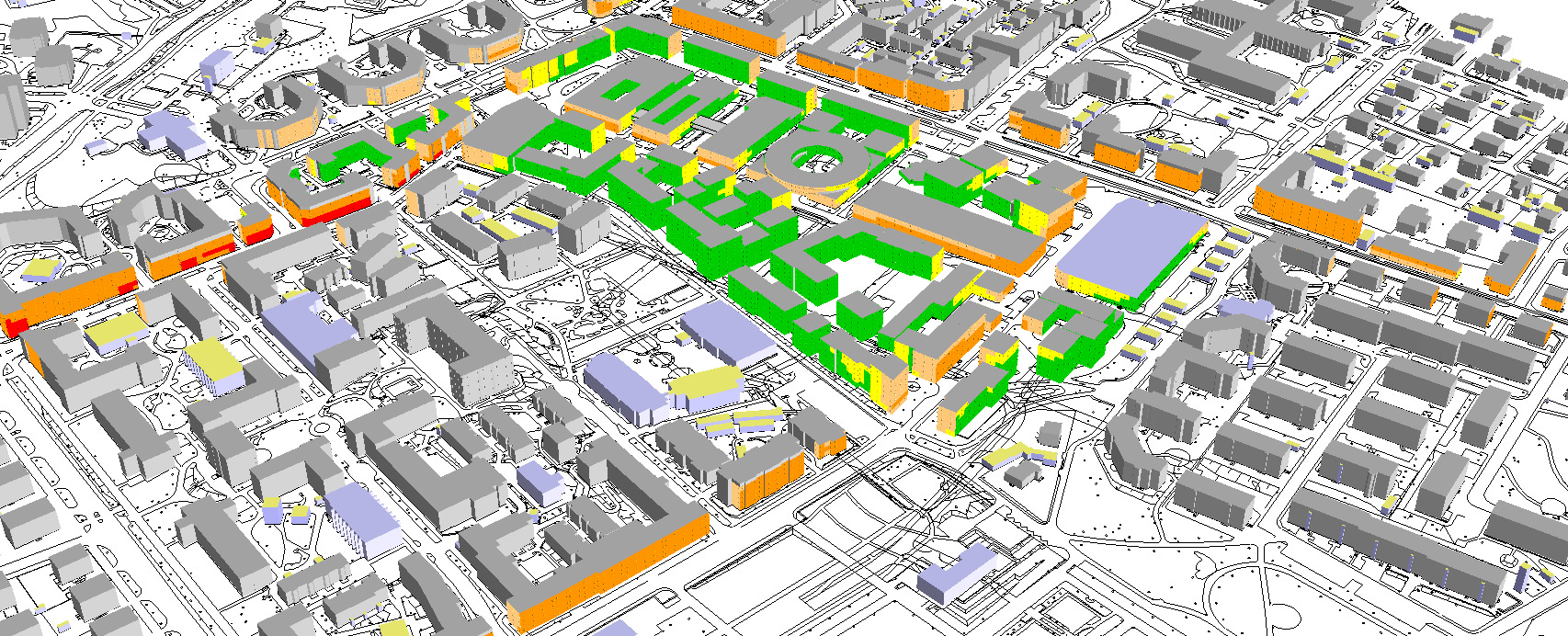 Elev ation in m <= 2 2< KV INDUSTRIN 1 M FL, LINKÖPING Elev ation in m 2 < <= 2 Situation framtidsprognos 2030 Dygnsekvivalenta ljudnivåer vid fasader ÖVRIGT Kartan visar ljudnivåerna som