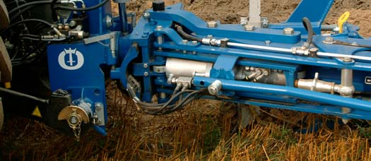 3.5 Växlingsmekanism Funktion Växlingsmekanismen består av en eller två dubbelverkande hydraulcylindrar som är kopplade till ett dubbelverkande hydrauluttag på traktorn.