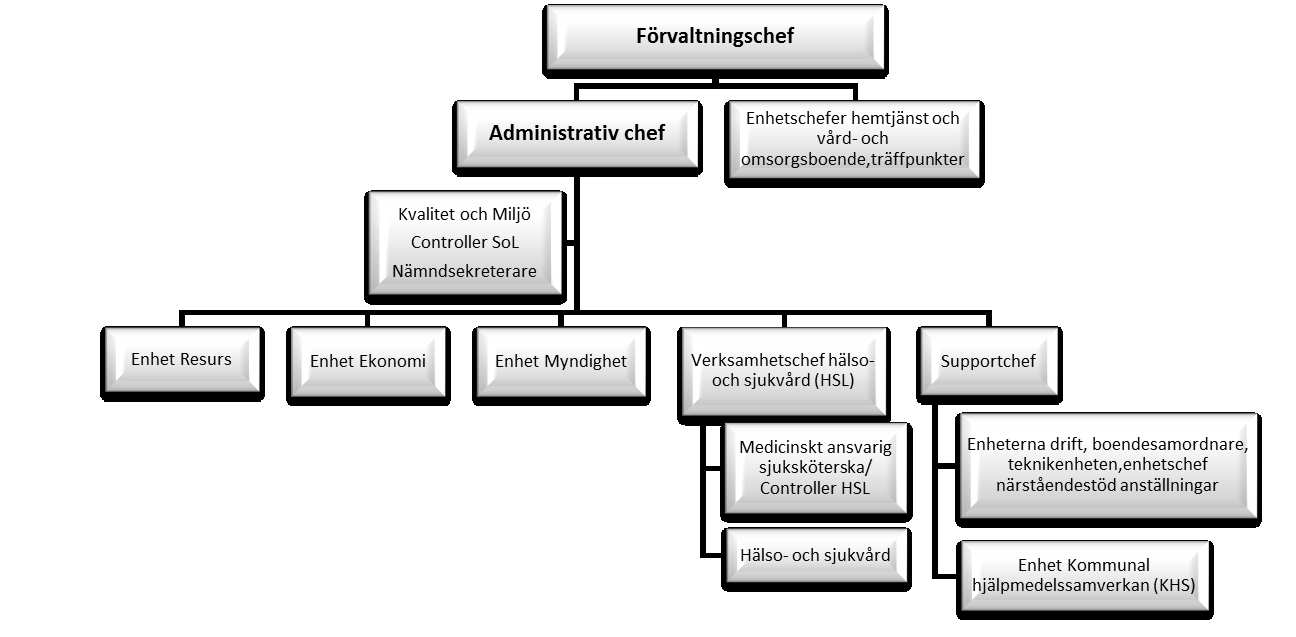 4 Inledning Organisation Omsorgsnämndens verksamhetsområden Omsorgsnämndens verksamhetsområden är socialtjänst och hälso- och sjukvård avseende: 1.