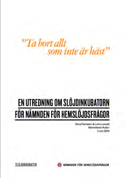 K U L T U R E L L A O C H K R E A T I V A N Ä R I N G A R verkarna, KRO/KIF och Svensk Form till ett samverkansprojekt inom företagsutveckling för dessa professioner.