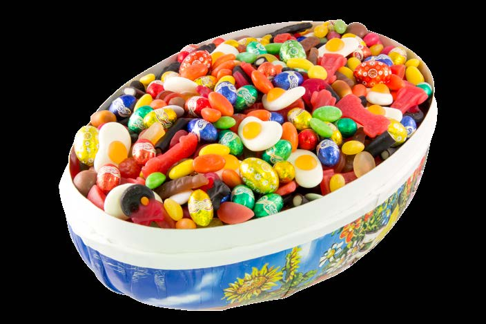 Jumbo 40 cm lösvikt Stor 25 cm lösvikt Jätte 35 cm lösvikt Mellan 18 cm lösvikt Liten 15 cm lösvikt Påskkort med logotyp PÅSKÄGG LÖSVIKTSGODIS 6 Jumbo 40 cm lösviktsgodis Art.