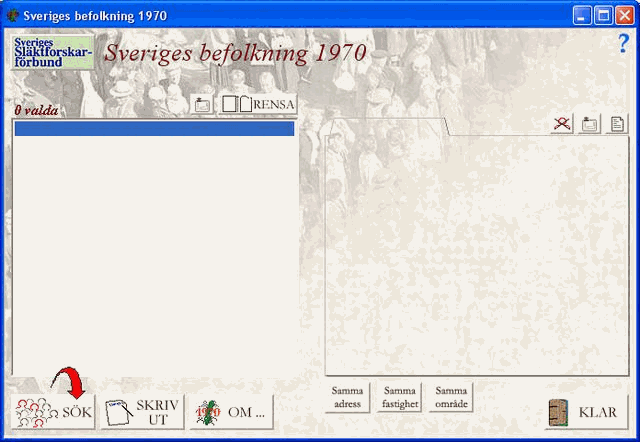 Grundkurs i släktforskning på distans Steg 1 Den här lektionen går ut på att du ska lära dig använda databasen Sveriges befolkning 1970.