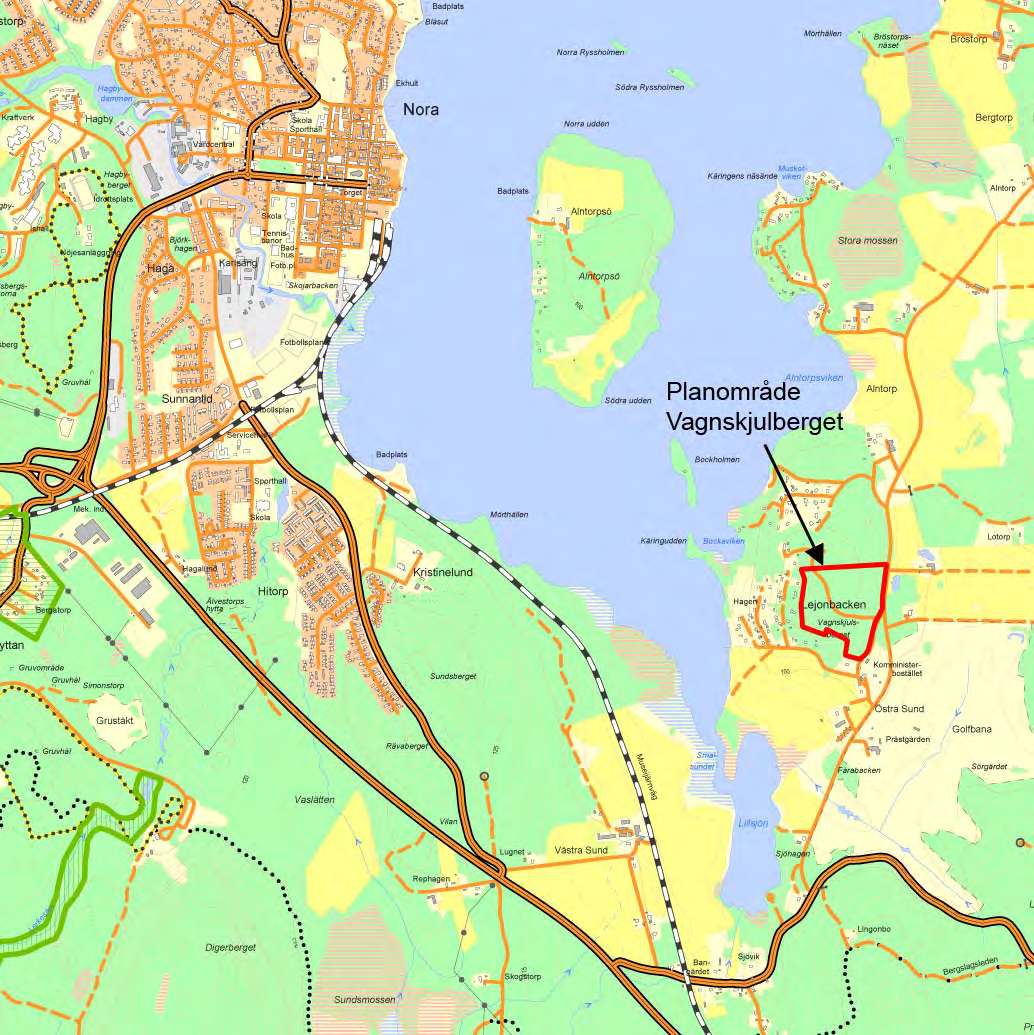 Översiktskarta Nora stadskärna Syftet med planläggningen Detaljplanens