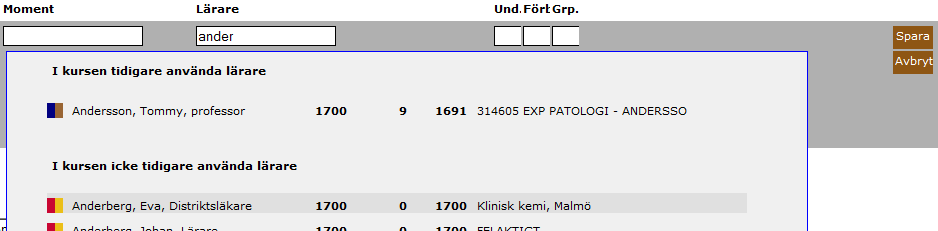 Radera rad 1. Klicka på den grå pennan till höger om raden du vill radera. 2. Klicka på den bruna Radera-knappen till höger om raden. 3.