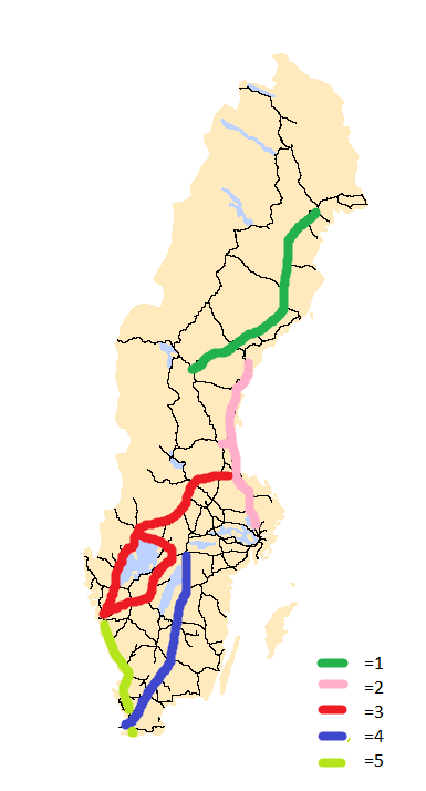 10 Analyser av objekt i planen En analys har gjorts av betydelsen av de järnvägsobjekt som ing i Nationell plan för transportsystemet 2010-2021 längs fem tunga godsstråk. 10.
