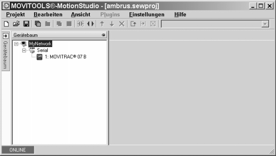 Idrifttagning Idrifttagning med PC och MOVITOOLS MotionStudio I 4 4 Idrifttagning 4.