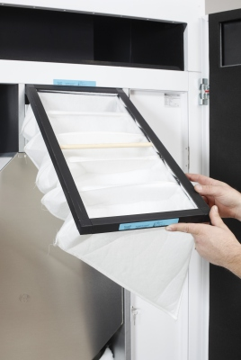 SKÖTSELANVISNING KUBEN 1000 M DEL 1 ALLMÄNT BYTE AV FRÅNLUFTFILTER Ventilationsaggregatet KUBEN kräver ingen speciell skötsel, förutom filterbyte och rengöring med jämna intervaller.