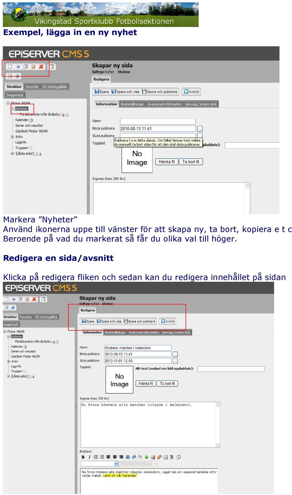 du markerat så får du olika val till höger.