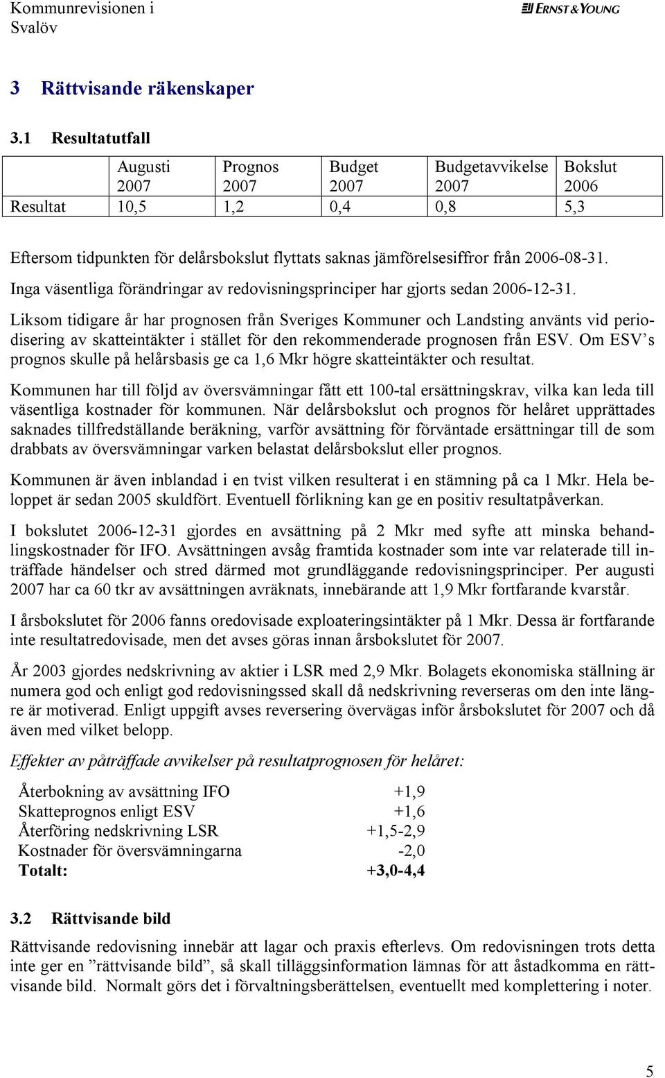 2006-08-31. Inga väsentliga förändringar av redovisningsprinciper har gjorts sedan 2006-12-31.