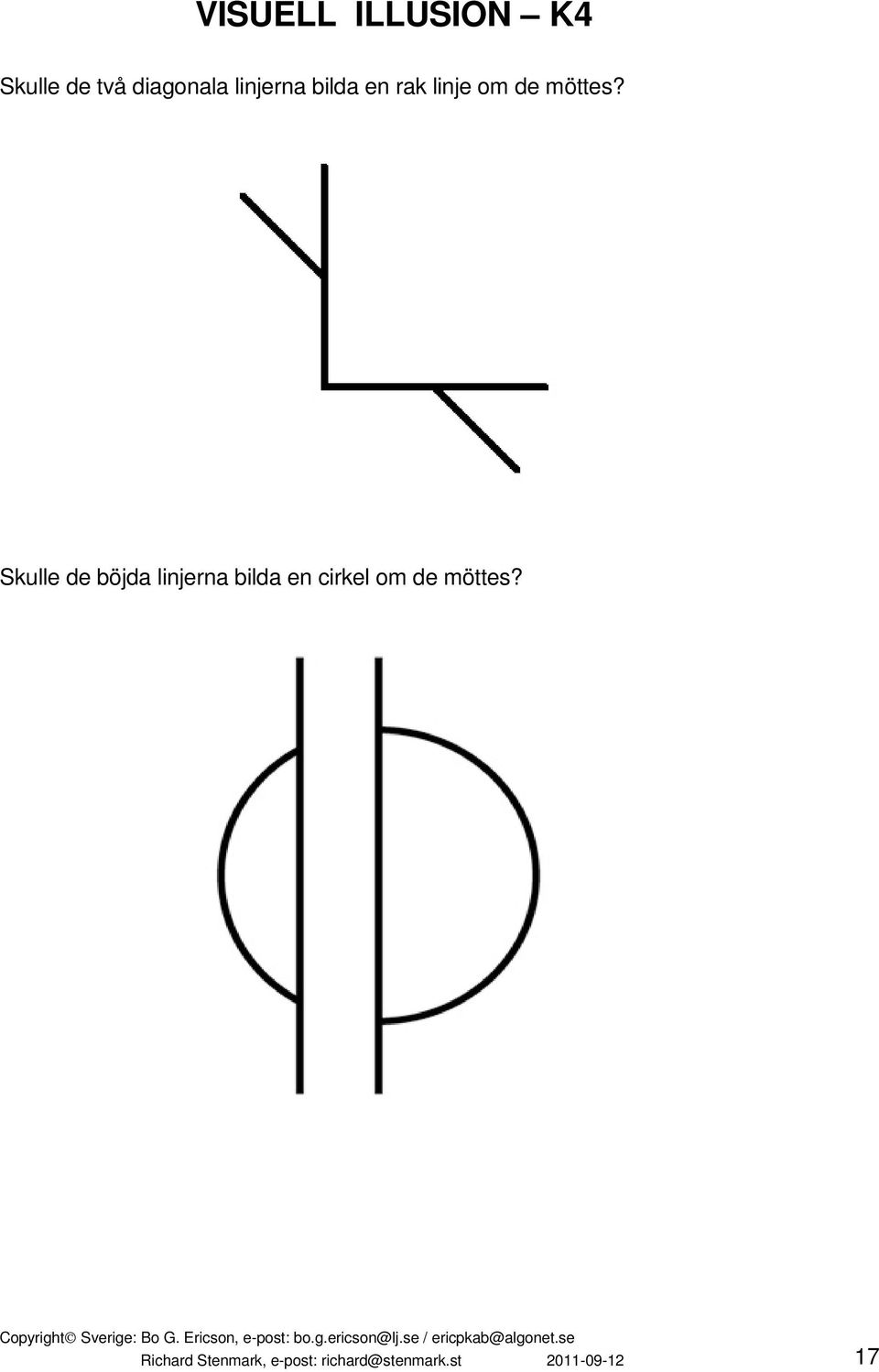 Skulle de böjda linjerna bilda en cirkel om de