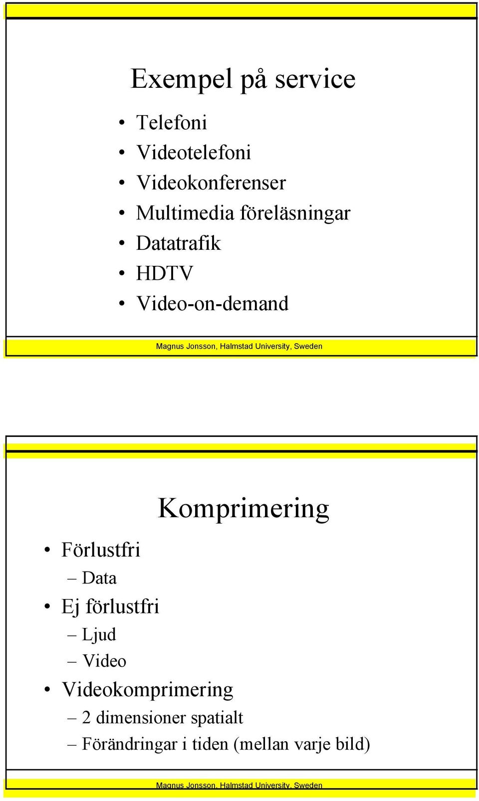 Förlustfri Data Ej förlustfri Ljud Video Videokomprimering 2