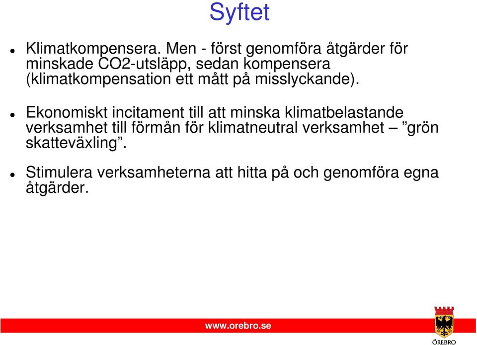 (klimatkompensation ett mått på misslyckande).