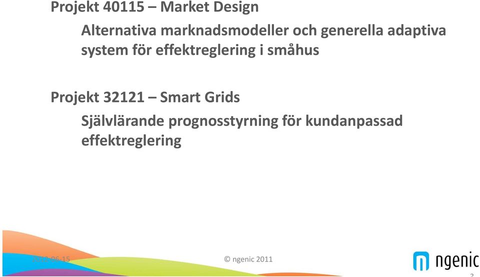 småhus Projekt 32121 Smart Grids Självlärande