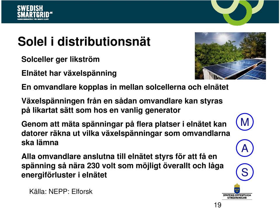 flera platser i elnätet kan datorer räkna ut vilka växelspänningar som omvandlarna ska lämna Alla omvandlare anslutna till