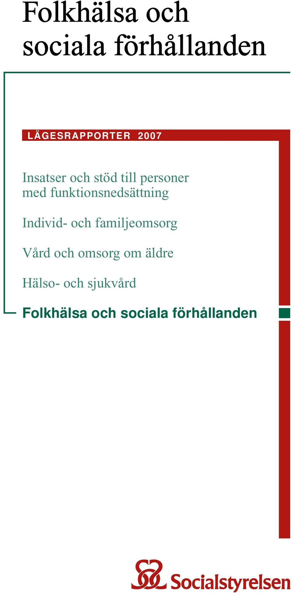 funktionsnedsättning Individ- och familjeomsorg Vård