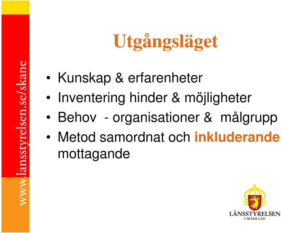 Behov - organisationer & målgrupp