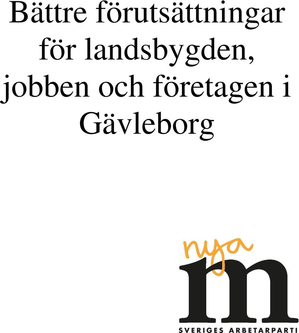 för landsbygden,