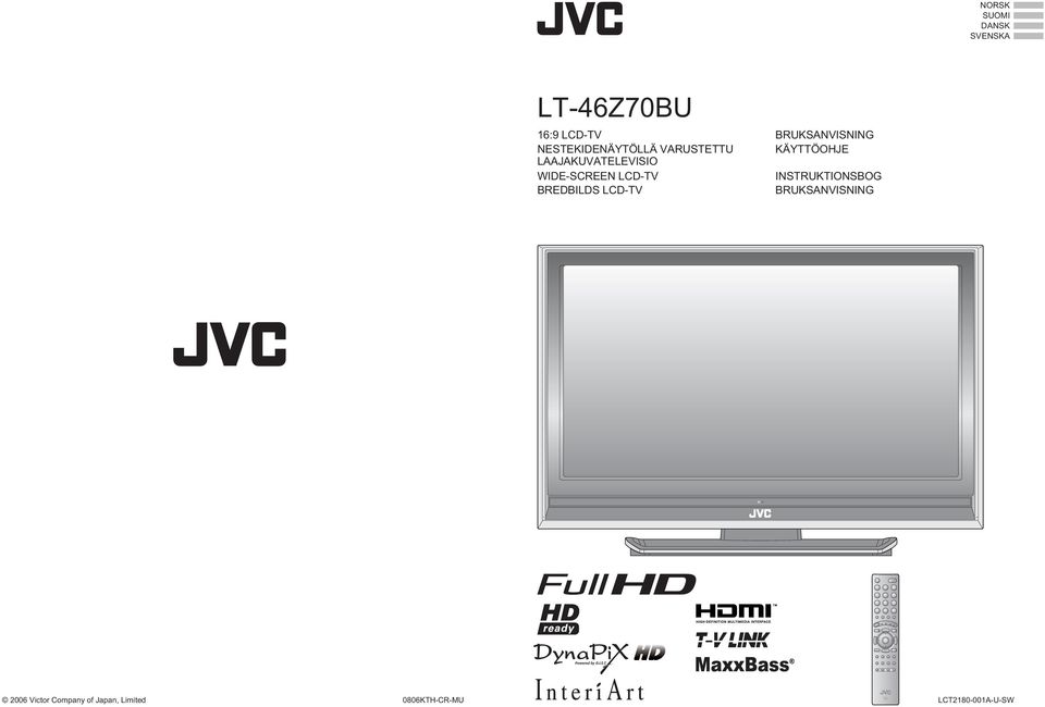 WE-SCREEN LCD-TV INSTRUKTIONSBOG BREDBILDS LCD-TV