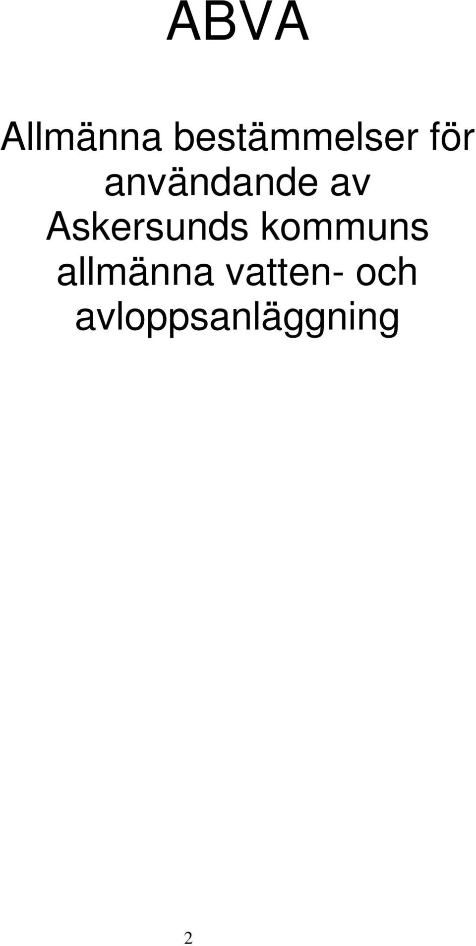 användande av Askersunds