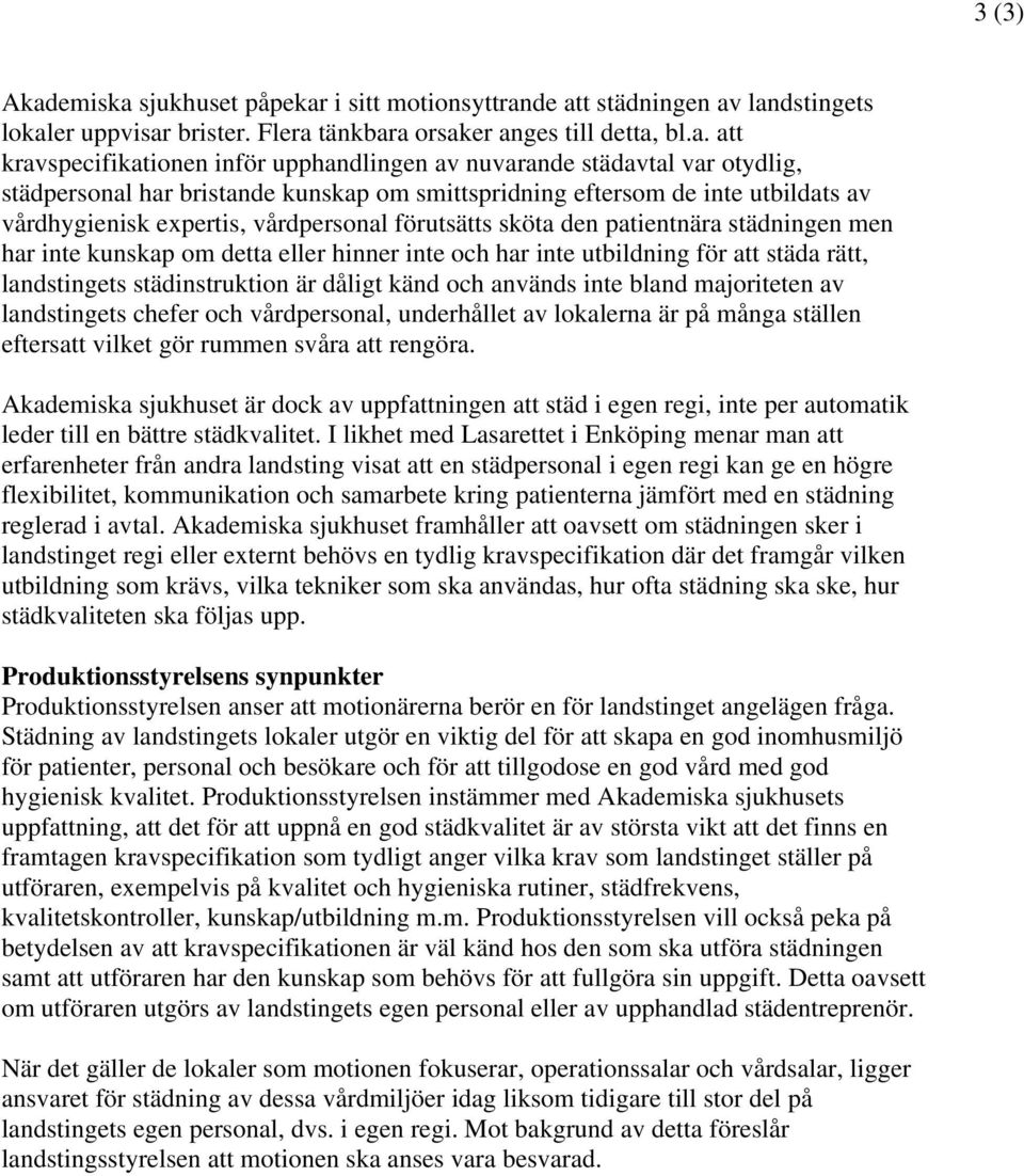 sjukhuset påpekar
