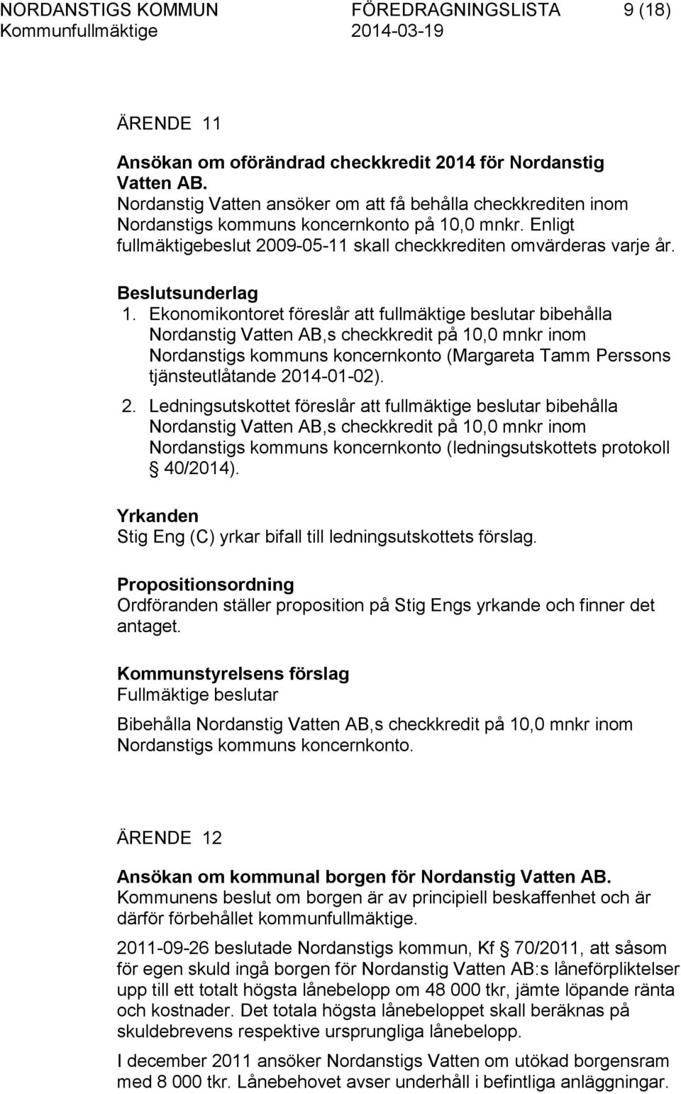 Beslutsunderlag 1.