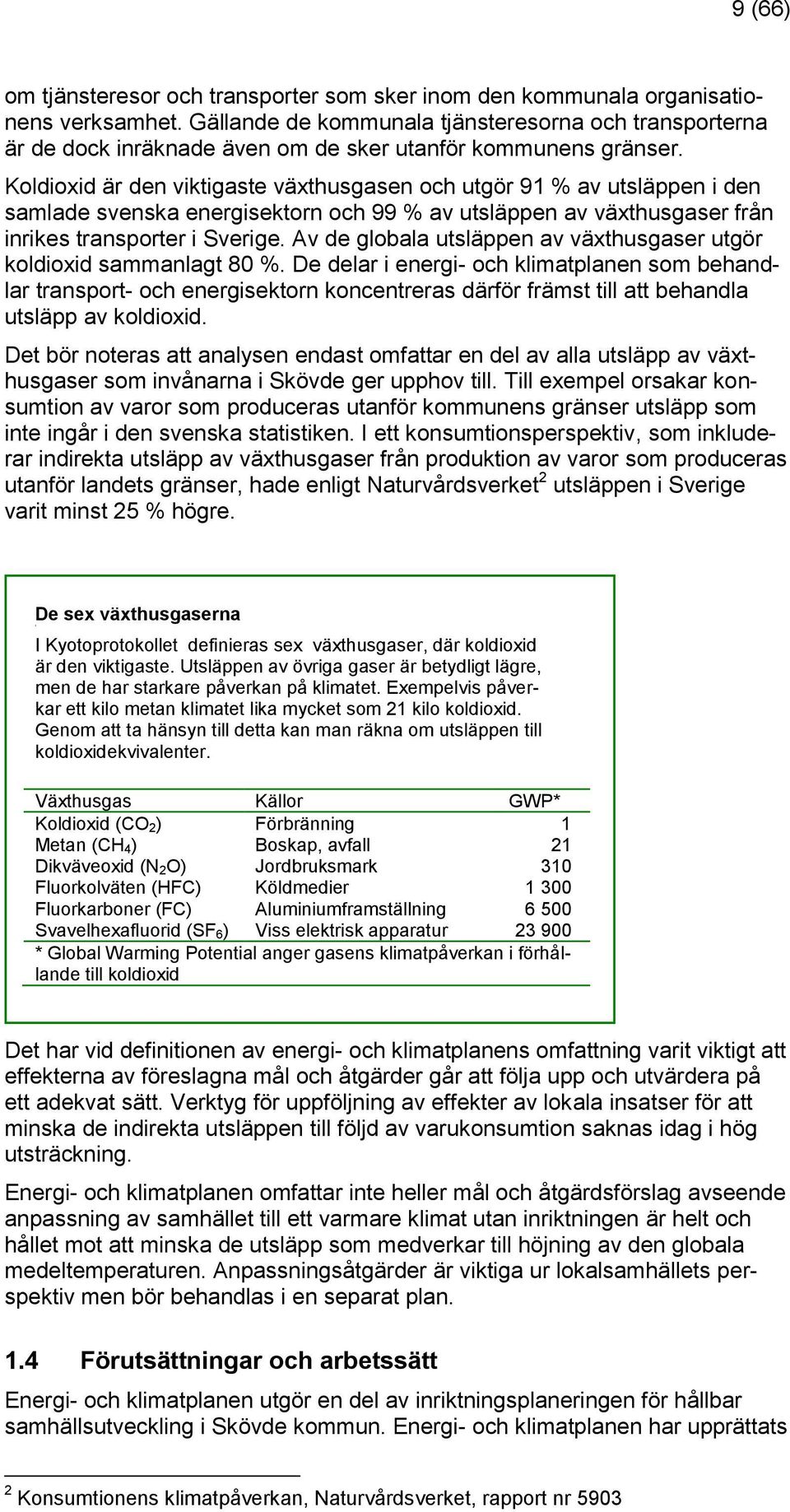 Koldioxid är den viktigaste växthusgasen och utgör 91 % av utsläppen i den samlade svenska energisektorn och 99 % av utsläppen av växthusgaser från inrikes transporter i Sverige.