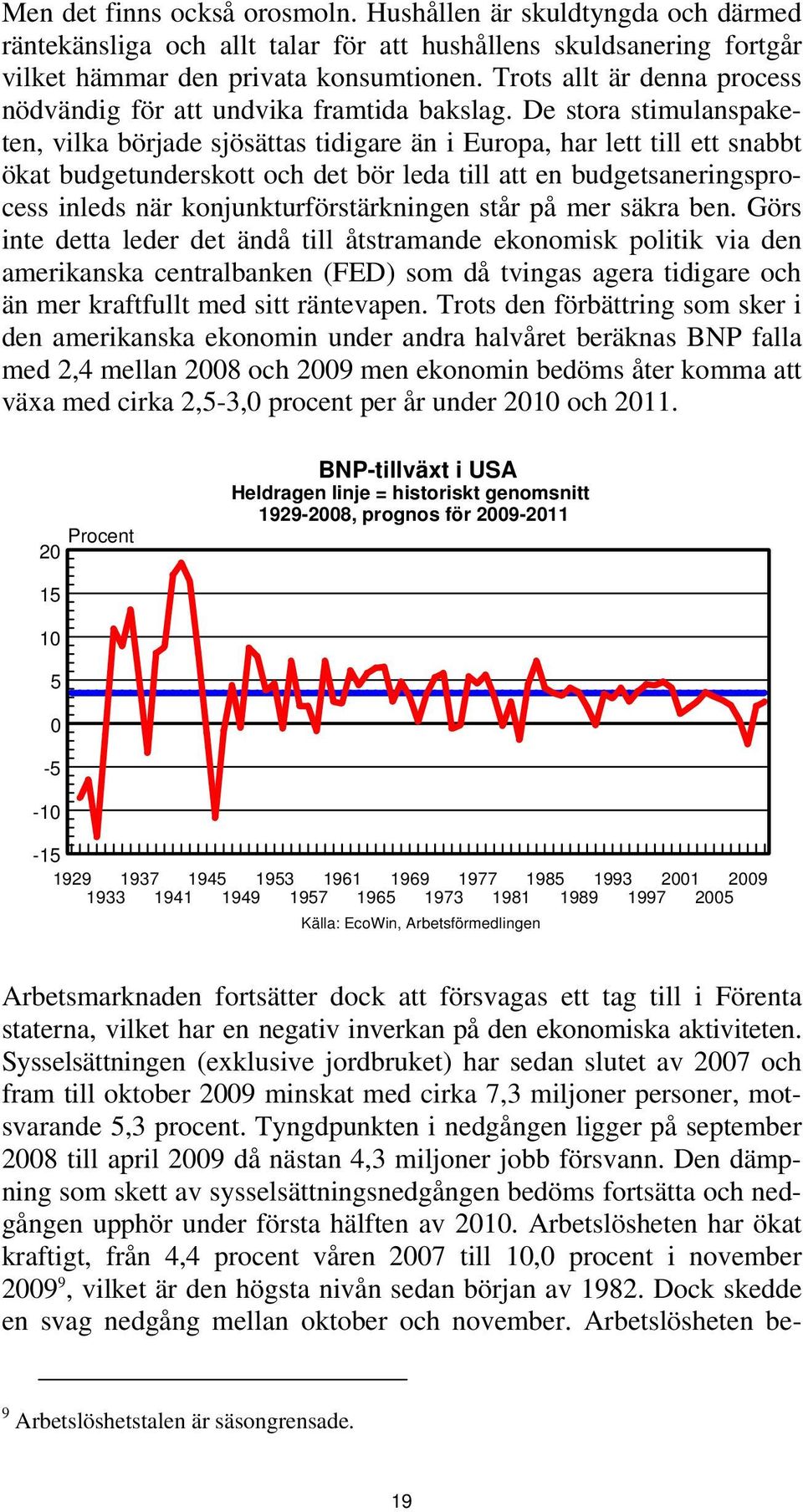 De stora stimulanspaketen, vilka började sjösättas tidigare än i Europa, har lett till ett snabbt ökat budgetunderskott och det bör leda till att en budgetsaneringsprocess inleds när