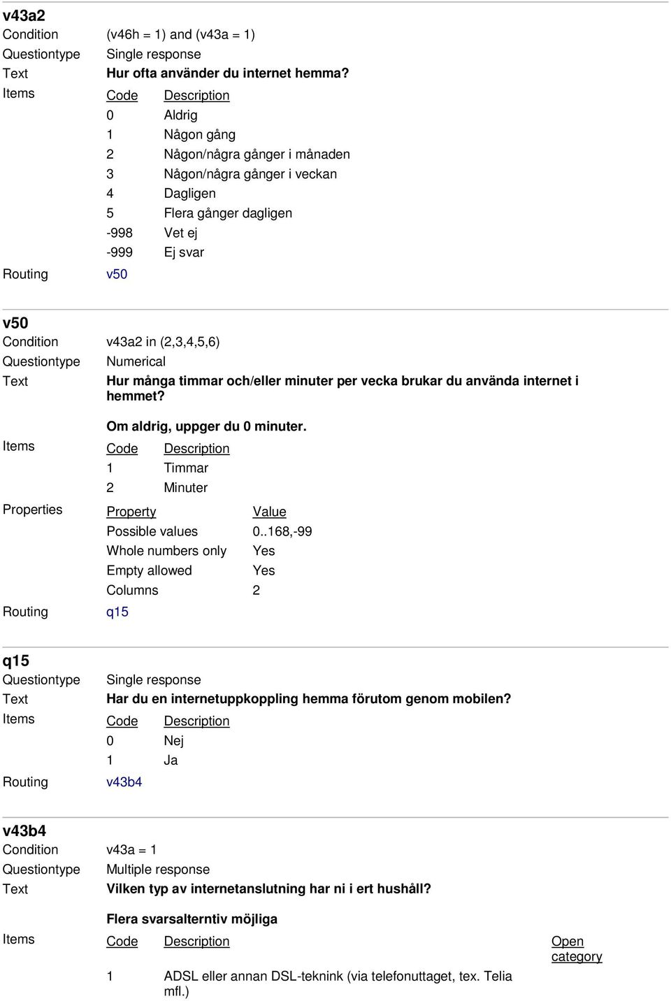 Om aldrig, uppger du 0 minuter. 1 Timmar 2 Minuter Possible values 0.