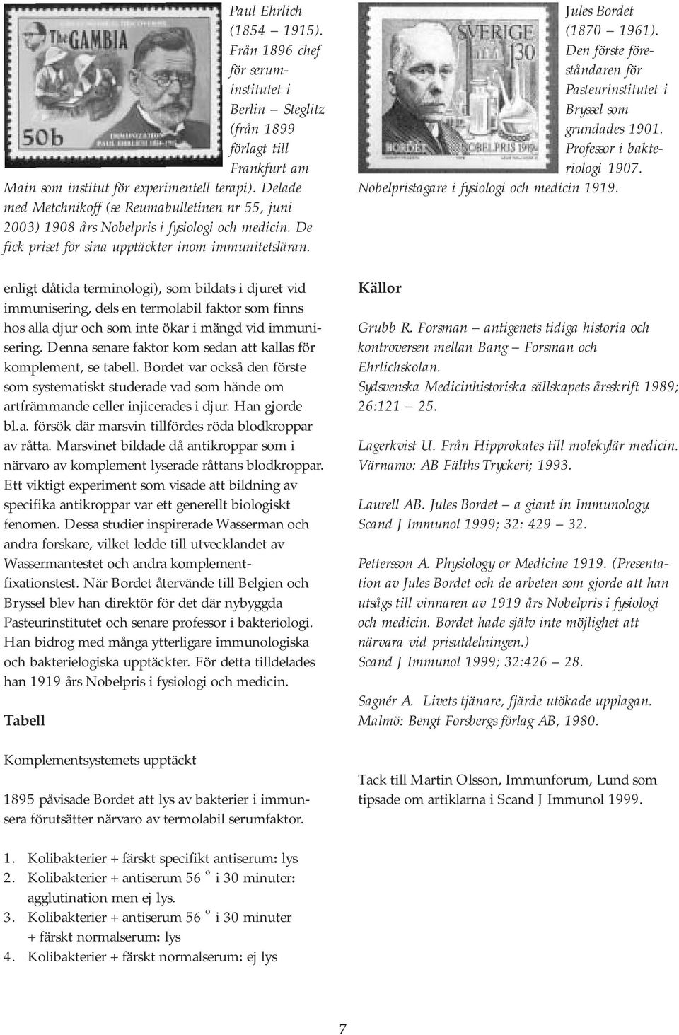 enligt dåtida terminologi), som bildats i djuret vid immunisering, dels en termolabil faktor som finns hos alla djur och som inte ökar i mängd vid immunisering.