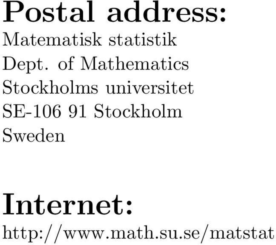 unverstet SE-6 9 Stockholm Sweden