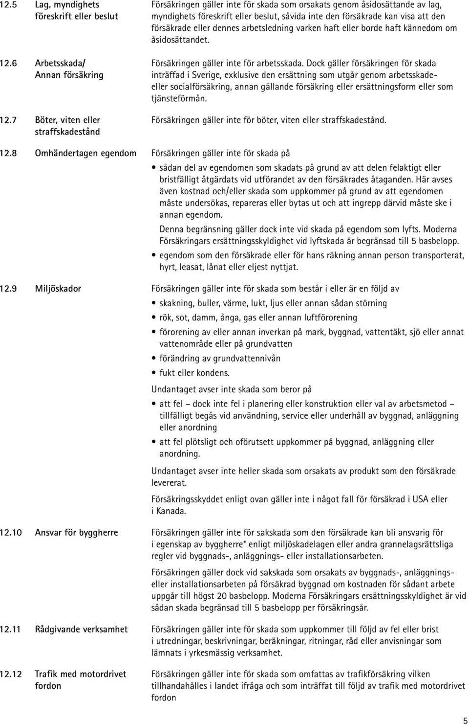 Dock gäller försäkringen för skada Annan försäkring inträffad i Sverige, exklusive den ersättning som utgår genom arbetsskadeeller socialförsäkring, annan gällande försäkring eller ersättningsform