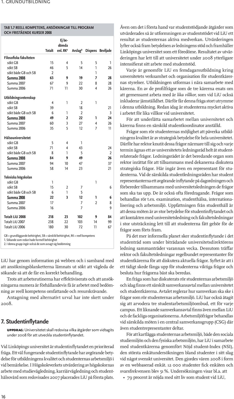 de får en korrekt behandling. Trots att arbetsrutinerna har effektiviserats och att ansökningarna numera är förhållandevis få är arbetet med bedömning av reell kompetens omfattande och resurskrävande.