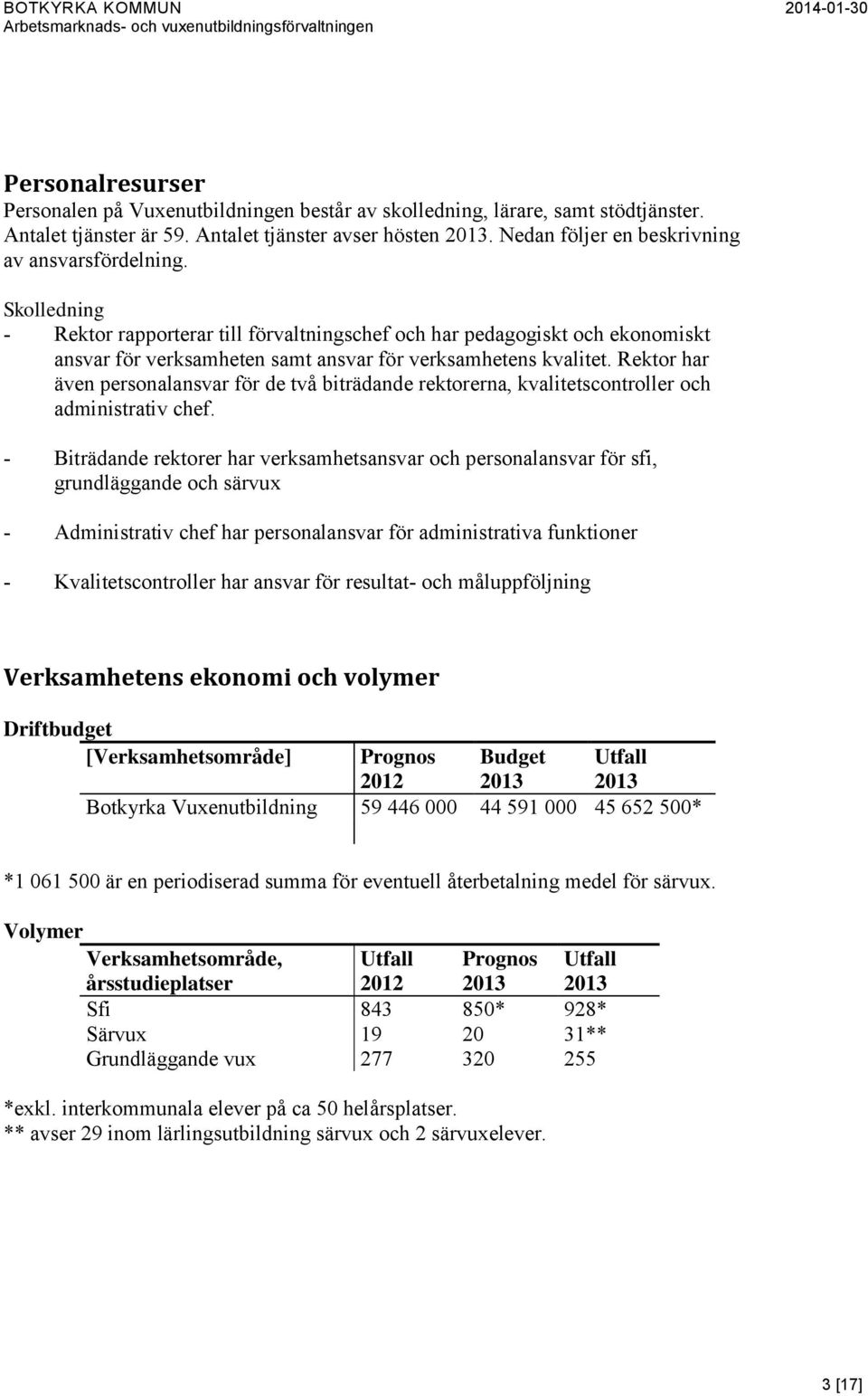 Skolledning - Rektor rapporterar till förvaltningschef och har pedagogiskt och ekonomiskt ansvar för verksamheten samt ansvar för verksamhetens kvalitet.
