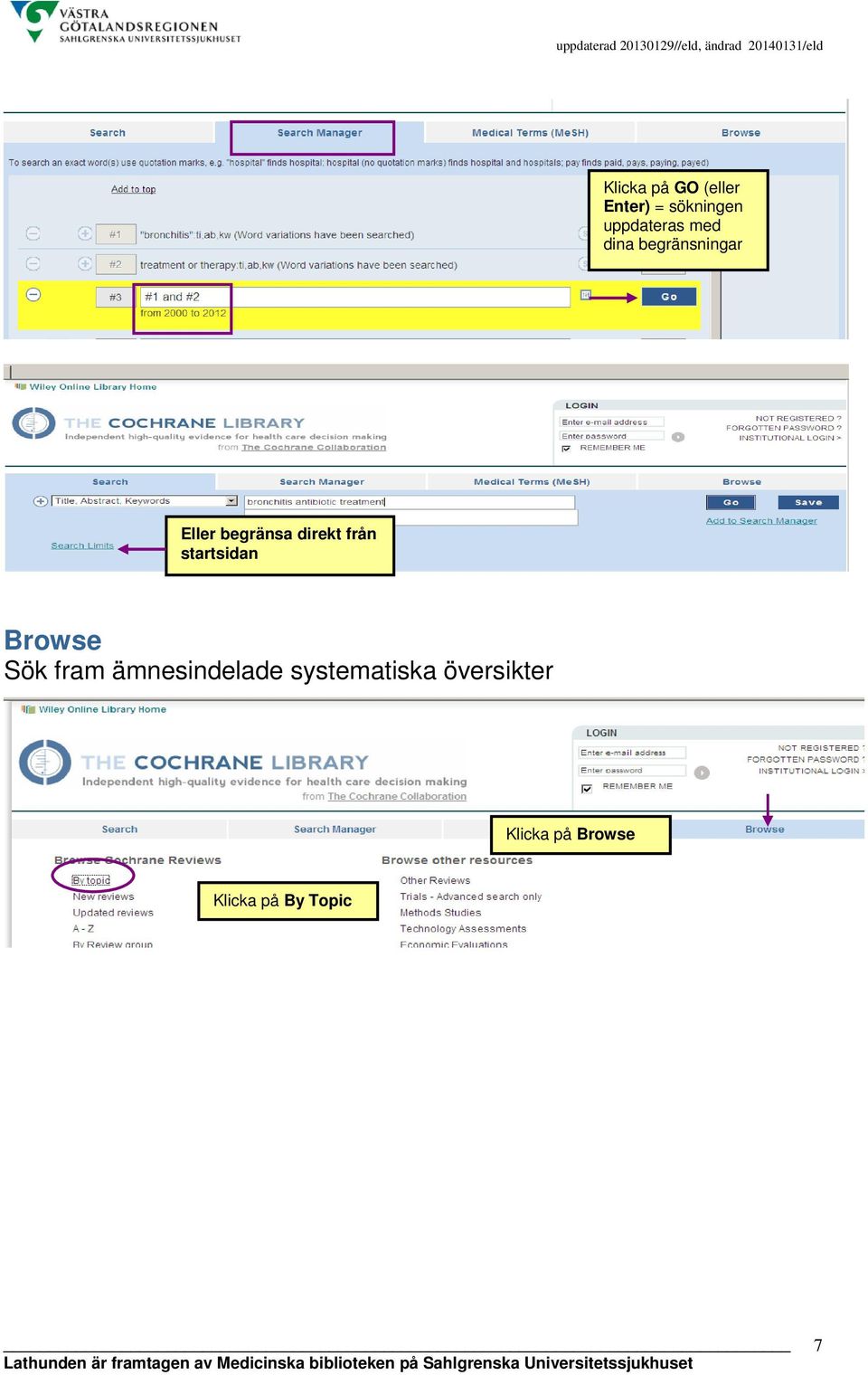 startsidan Browse Sök fram ämnesindelade