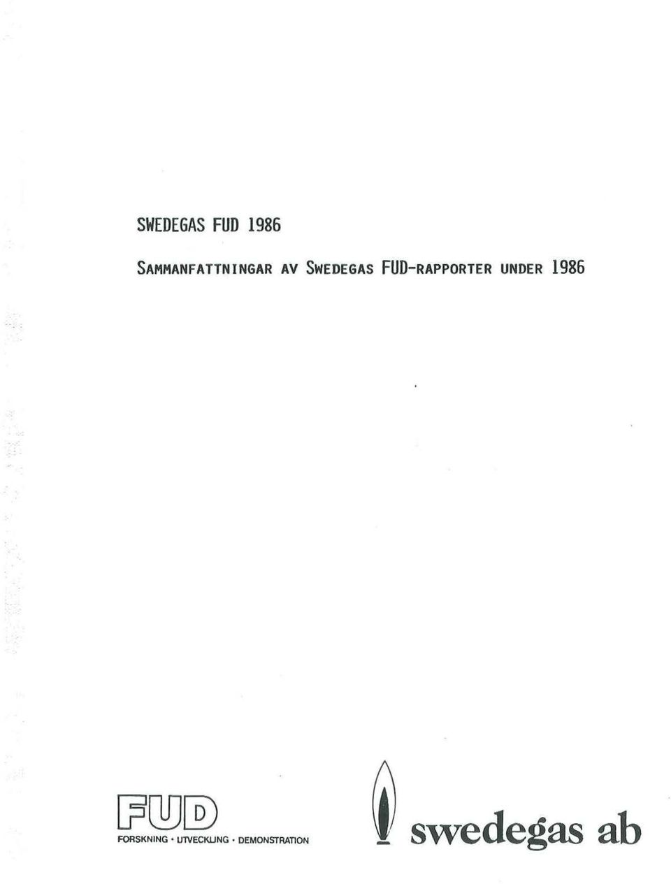fud-rapporter UNDER 1986