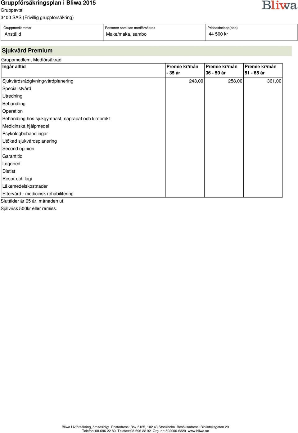 naprapat och kiroprakt Medicinska hjälpmedel Psykologbehandlingar Utökad sjukvårdsplanering Second opinion