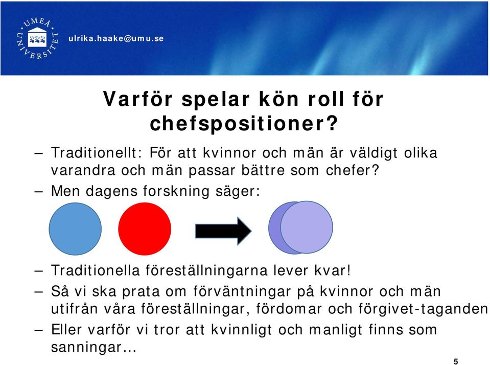 Men dagens forskning säger: Traditionella föreställningarna lever kvar!