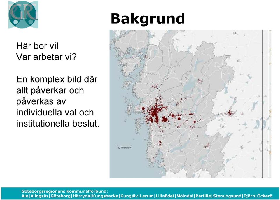 En komplex bild där allt